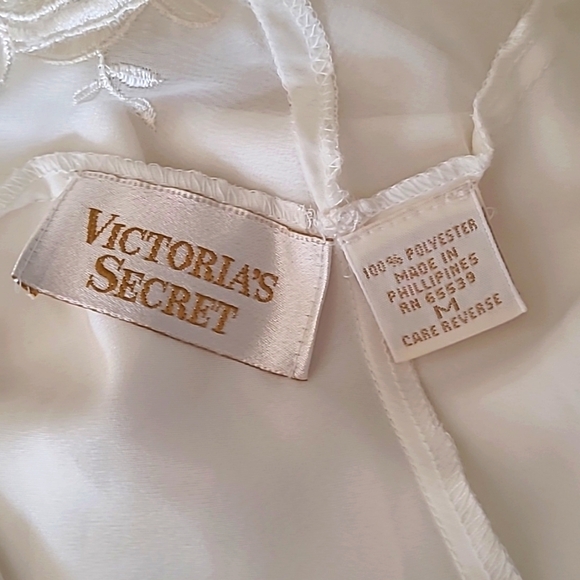 Vintage Victoria's Secret Gold Label Ivory Maxi Slip Nightgown Size M - Picture 6 of 6